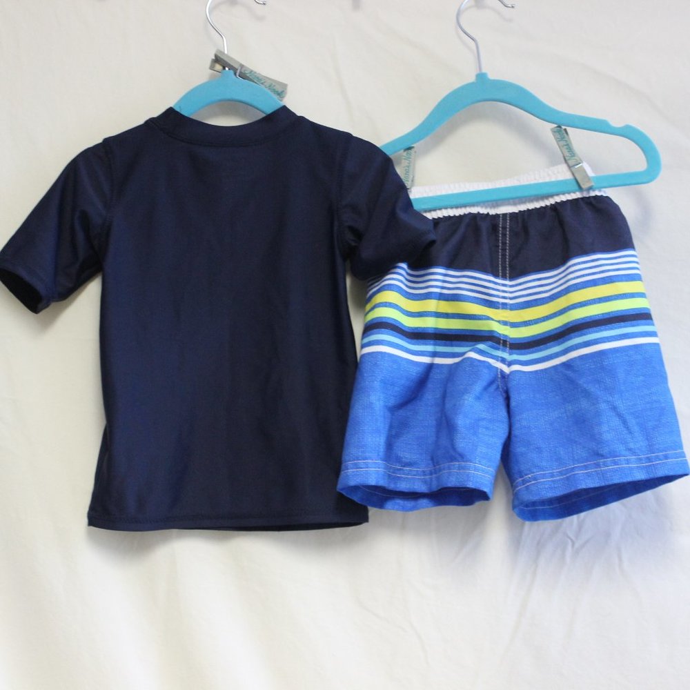Set 💙 Koala Kids Rash Guard Swim Trunks Hat 12-18M 3 Pieces - Picture 6 of 10